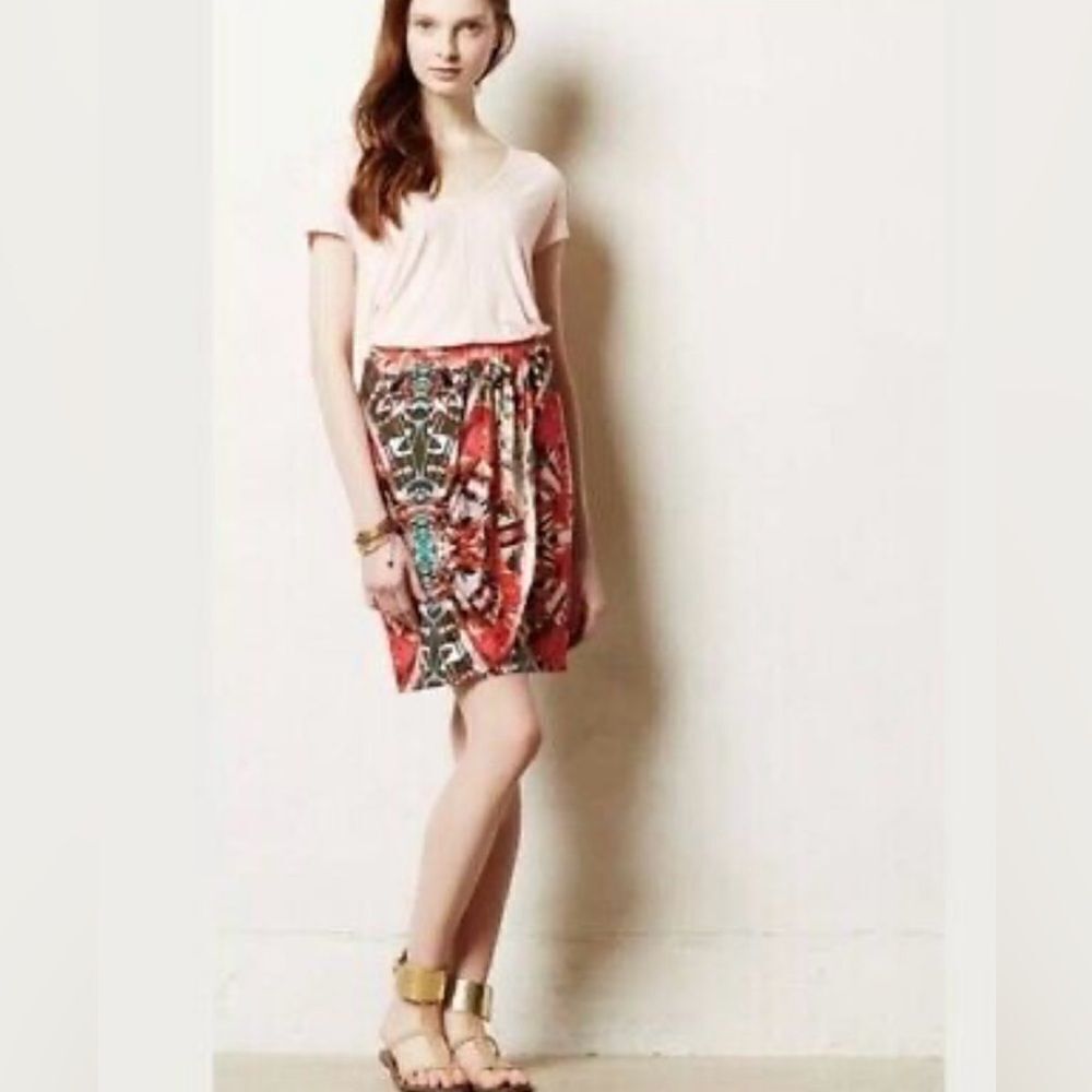 Maeve Faux Wrap Skirt